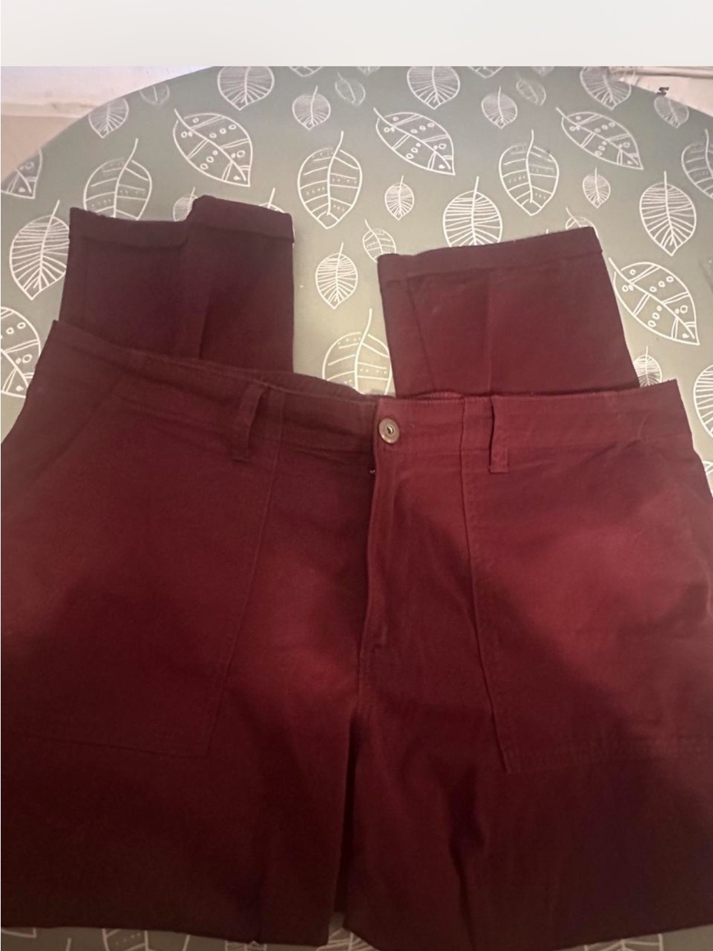 St. John's Bay Straight-Leg Pants in Deep Burgundy